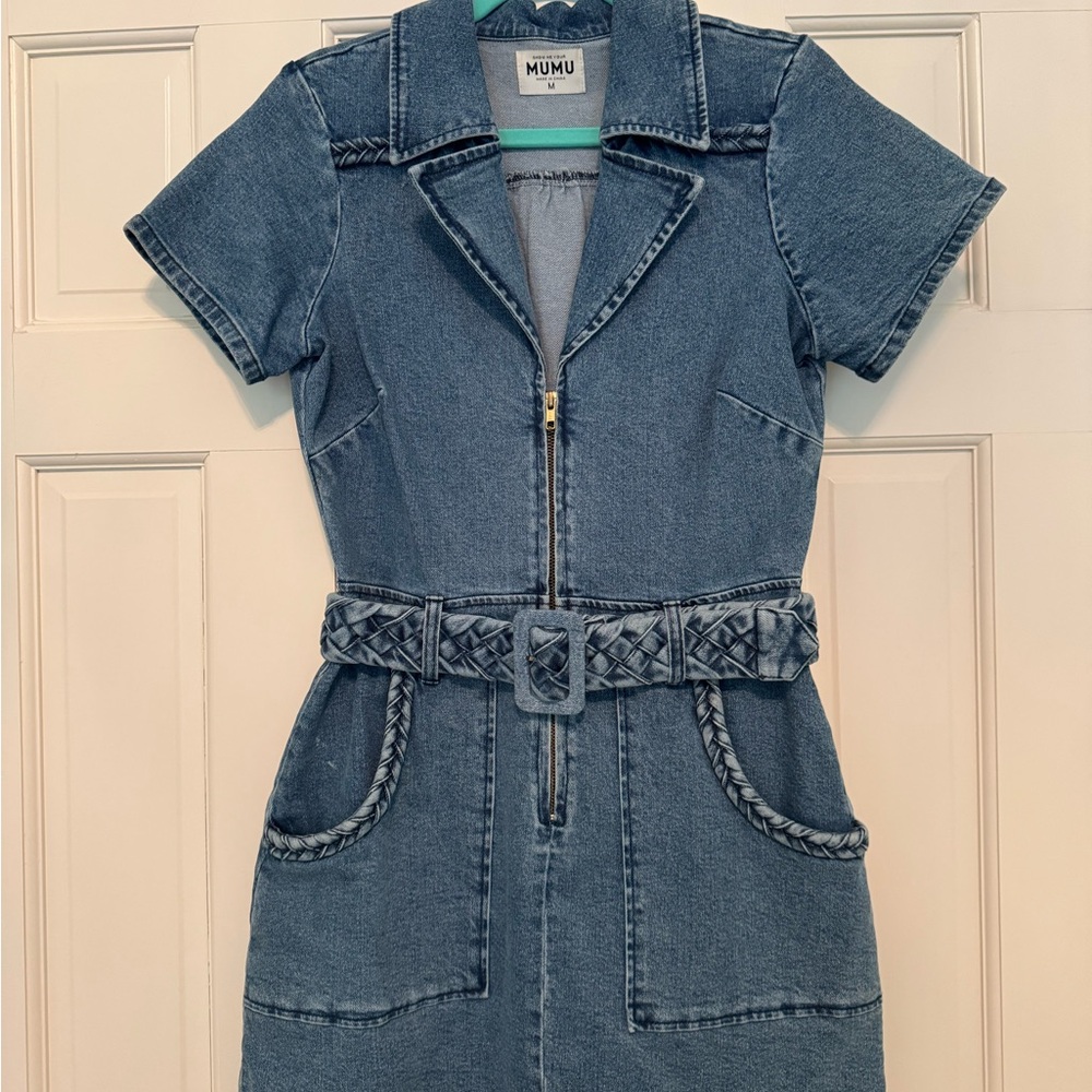 Show Me Your Mumu Outlaw Denim Short Sleeve Dress
